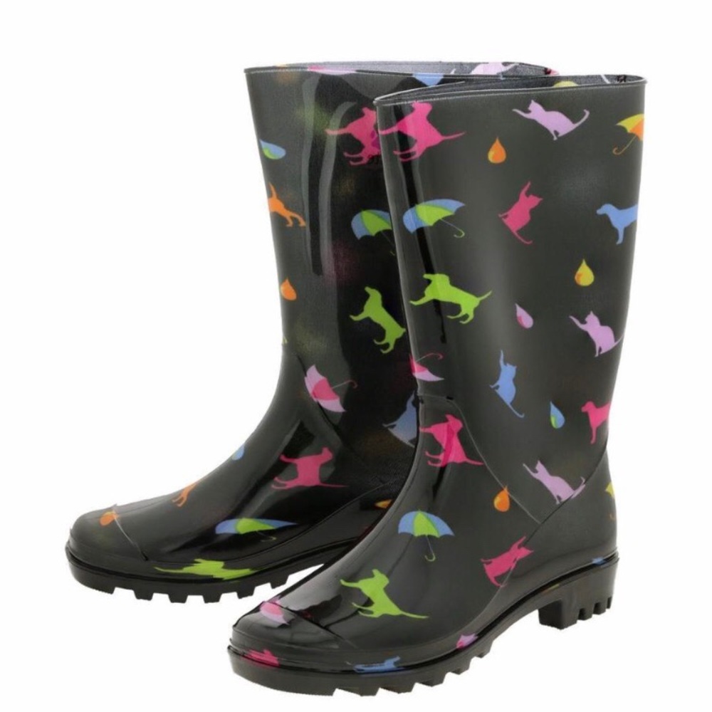 Ultralite Raining Cats and Dogs Rain Boots Size 10